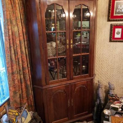 Corner China Cabinet, 77 H, 40 W