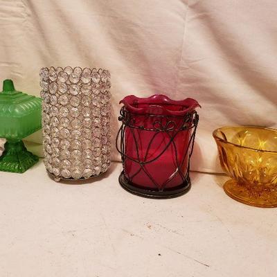 4 Piece Mixed Colored glass 