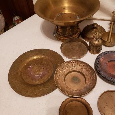 32 Pieces of Vintage Brass,  Made in India