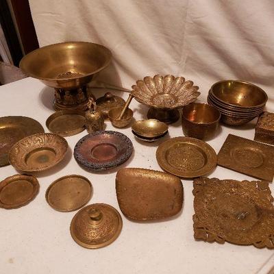 32 Pieces of Vintage Brass,  Made in India