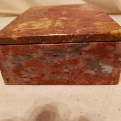 Hand Crafted Genuine Alabaster Box, Made in Italy