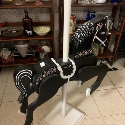 Decorative wooden carousel horse 