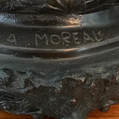 A. Moreau signed bronze sculpture