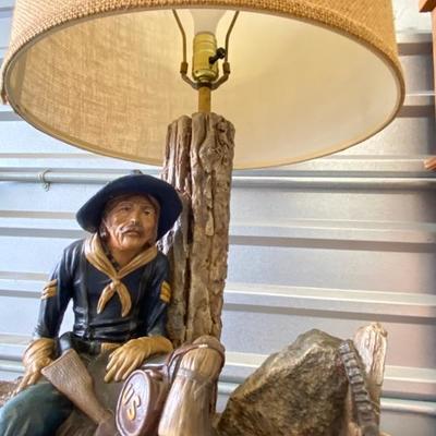 Apsit Bros of California US Calvary Lamp- Rare- Works- Lot 577