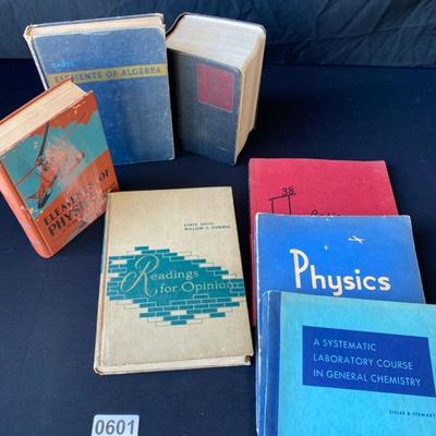 Various School Subject Books (7) Lot 601