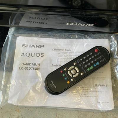 Sharp Aquos w/remote 52