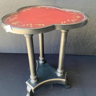 Painted Small Black Scalloped Table 18