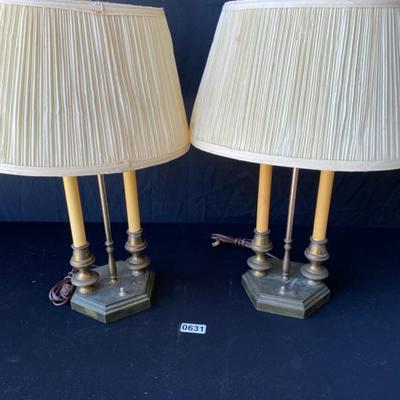 Vintage Lamps (2) works w/shades-Lot 631