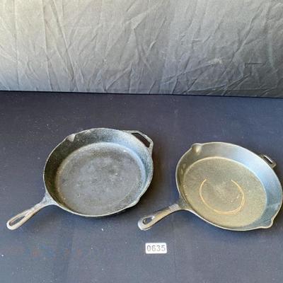Cast Iron Pans (2) Lodge & Old Mountain -Lot 635