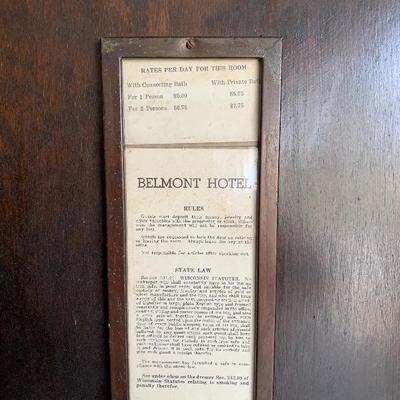 Original Haunted  Belmont Hotel Door Madison Wisconsin