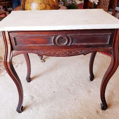 Victorian Marble Top Desk