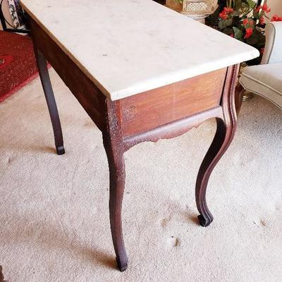 Victorian Marble Top Desk