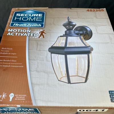 Secure Home Motion Activated Porch Light (New in box)-Lot 641