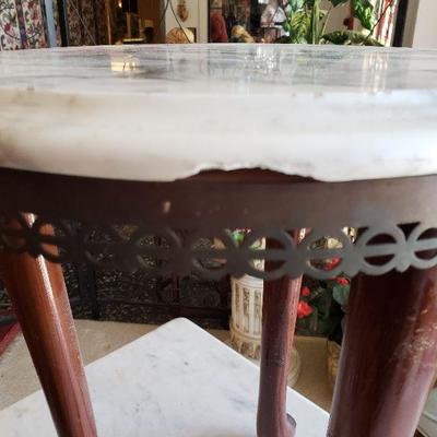 Unique Marble Brass Wood Table