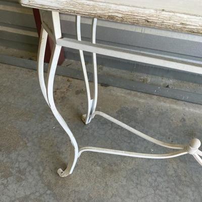 Wood/Glass/Aluminum Plant Stand/Table 40
