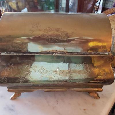 Vintage Brass Footed Box