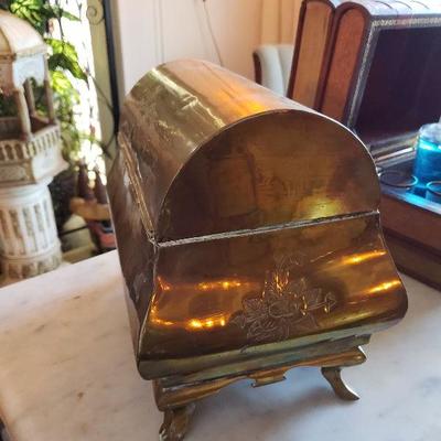 Vintage Brass Footed Box