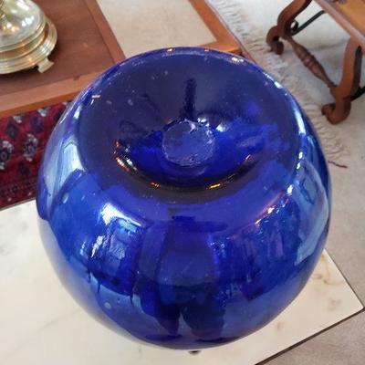 Vintage Cobalt Blue Large Vase, 18 H, 12 W