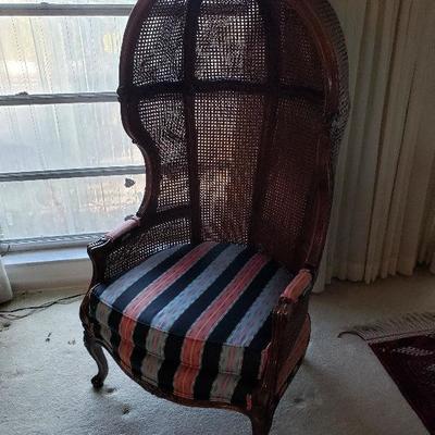 Antique Ballon Wicker Chair