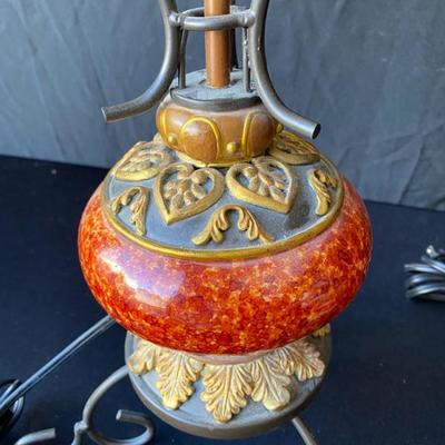 Lamps with shades (2)-Lot 676