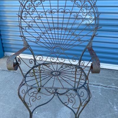 Iron Ornate Chairs (2)-Lot 685