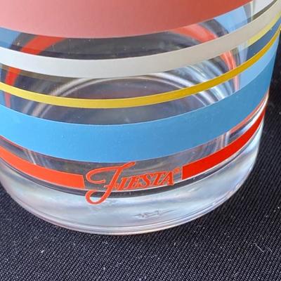 Fiestaware Stripped Glasses (8)-Lot 710