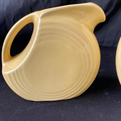 Fiestaware Yellow Large Pitcher and Small Pitcher-Lot 732