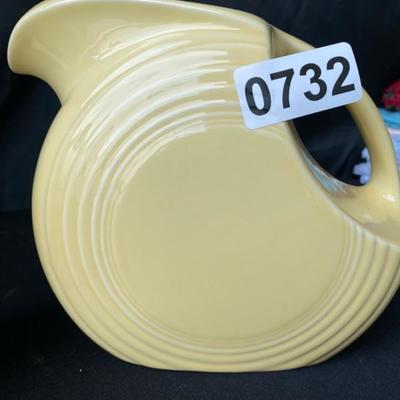 Fiestaware Yellow Large Pitcher and Small Pitcher-Lot 732