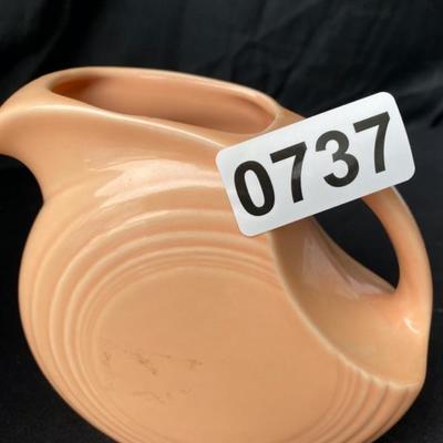 Fiestaware Apricot Carafe, Disk Pitcher and Salt and Pepper Shaker-Lot 737