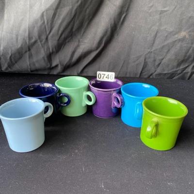 Fiesta Coffee Mugs (6)-Lot 746