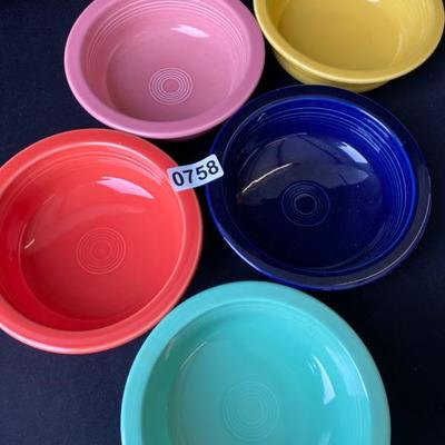 Fiestaware Extra Large Bowls (5)-Lot 758