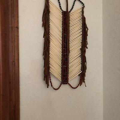 Wall hanging with dark fringe