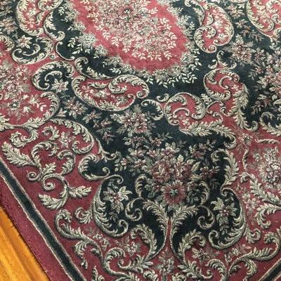 Rug with black and red