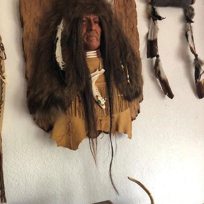 Indian head wall hanging