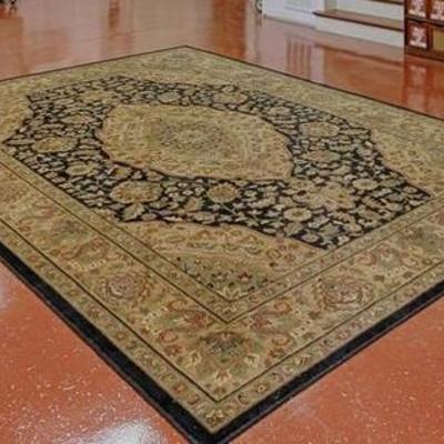Rug with black and olive