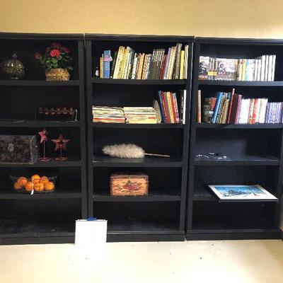 black bookcases