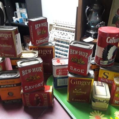 Vintage Spice Tin Lot