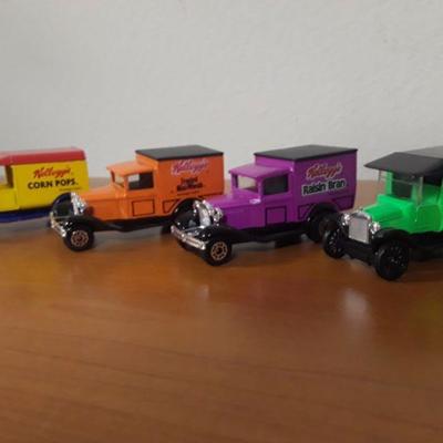 Set of 4 Matchbox Kellogg's Cereal Grocery Trucks, die-cast lot #1