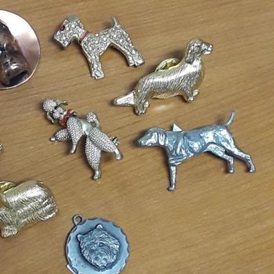 Dog Lovers Pin lot 8 Pins with Bonus Charm