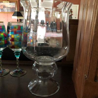 Glass candle holder