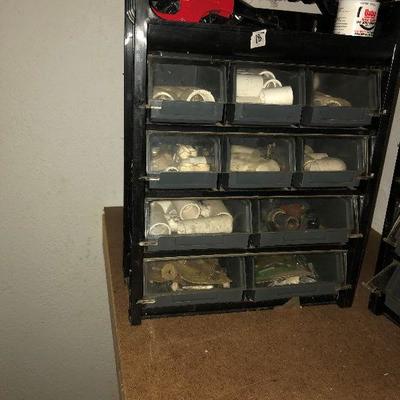 storage bins and contents