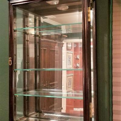 Lot #7  Small Glass Display Cabinet with 3 shelves - Hanging or Standing