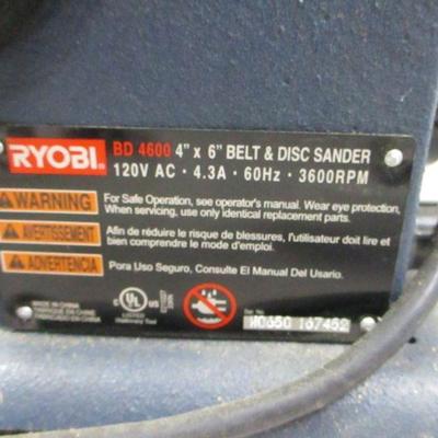 Lot 21 - Ryobi 4 x 6 Belt & Disc Sander