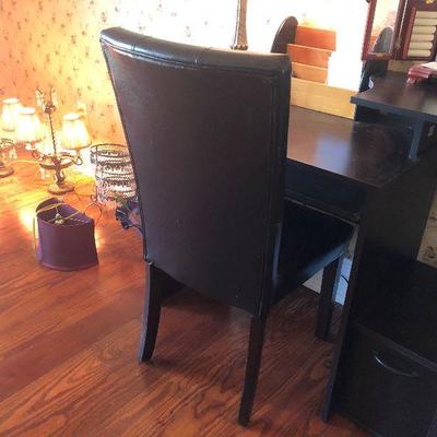 Computer desk and chair