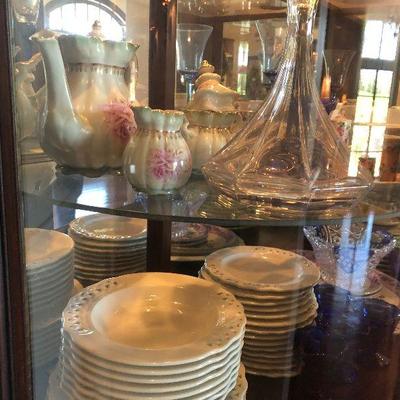 Contents of china cabinet