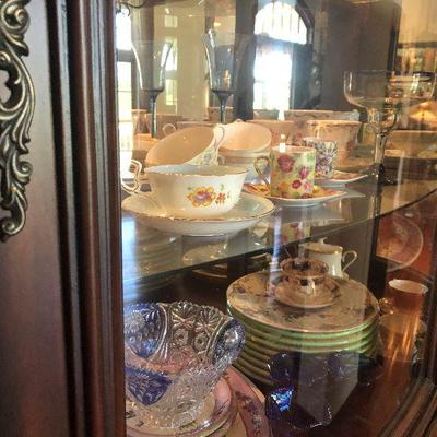 Contents of china cabinet