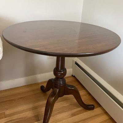 Vintage cherry round tilt-top 