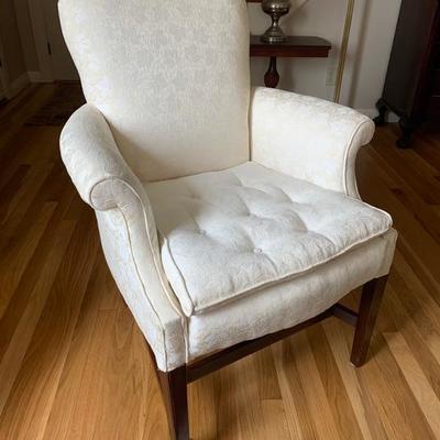 Vintage ivory arm chair