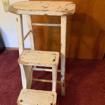 Vintage wooden step stool 