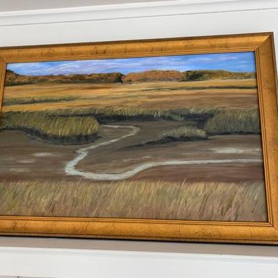 Painting of marshland
